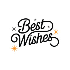 Best wish text with stylish design 