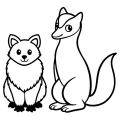 Penguin, Snowy Owl, and Arctic Fox a baby penguin standing beside a fluffy arctic fox and a snowy owl flying above