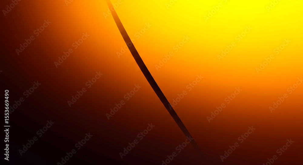 Poster a gradient from dark brown to bright yellow with a dark diagonal line across the image space