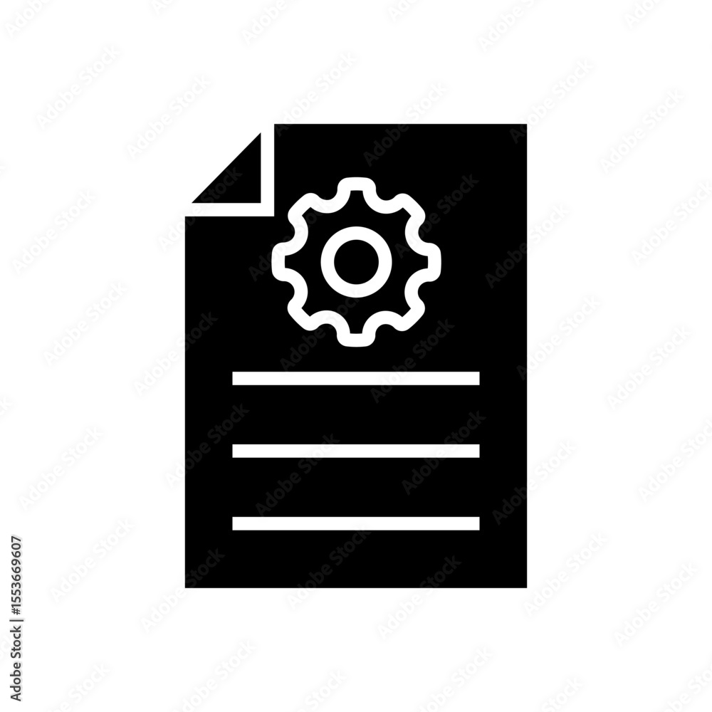 Poster document vector icon set. technical documentation illustration sign collection. manual symbol.