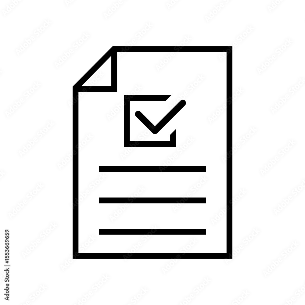 Poster check vector icon set. inspection illustration symbol. testing symbol. check list web icon.