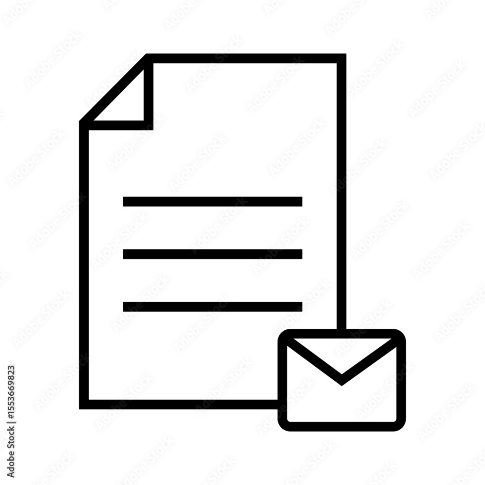 Poster mail icon vector set. email illustration sign collection. envelope symbol. post web icons. mail symb