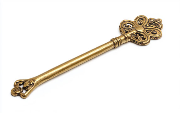 Handheld brass cross used during Epiphany processions with intricate craftsmanship. Generative AI.