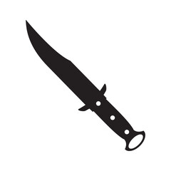 Knife icon vector. Hunting knife illustration sign. Military knife communication symbol. Cold weapon web icon set.