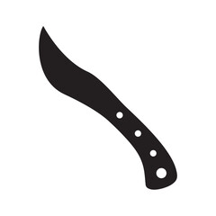 Knife icon vector. Hunting knife illustration sign. Military knife communication symbol. Cold weapon web icon set.