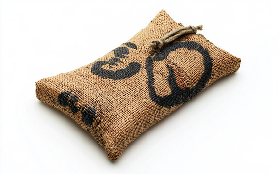 Traditional Korean jumeoni pouch featuring a beautifully embroidered snake. Generative AI.