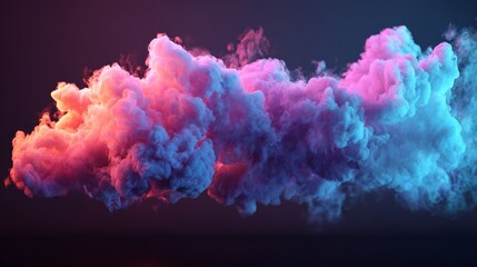 Fototapeta premium smoke clouds on dark background, gradient background, neon glow