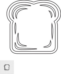 Realistic bread slice isolated on transparent background ideal for food packaging, bakery branding, recipe visuals, grocery ads, breakfast menu design, and culinary illustrations in digital content
