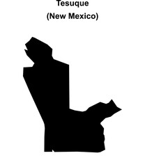 Tesuque (New Mexico) blank outline map
