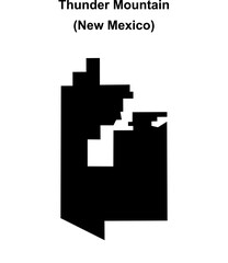 Thunder Mountain (New Mexico) blank outline map