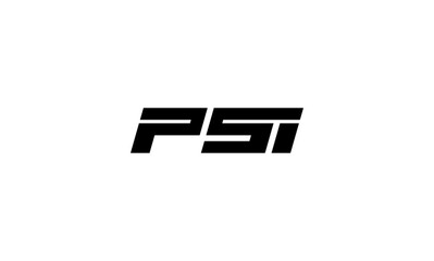 PSI initial letters, monogram logo