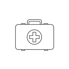 First aid kit line icon for emergency medical healthcare design
