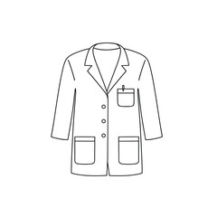Doctor lab coat line icon for medical healthcare design