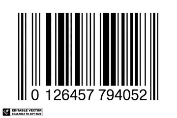 A barcode with black vertical lines and numbers below it on a white background in a close up view
