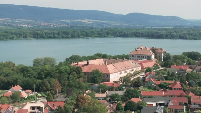 Aerial view of Tata in Hungary