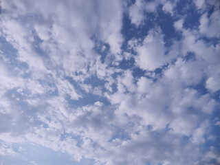 東京の夏空と白い雲
