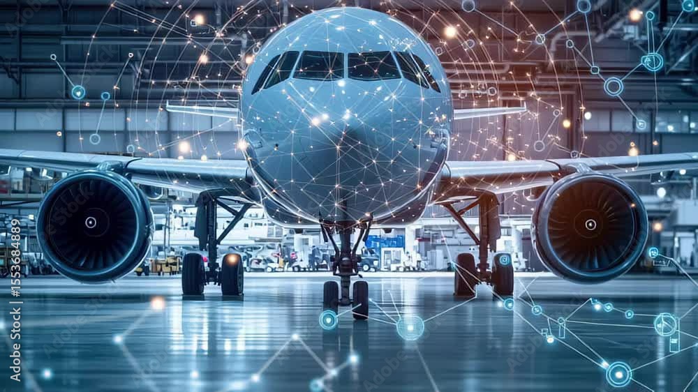 Poster innovative iot technology enhancing predictive analytics in aircraft servicing, iot in aircraft serv