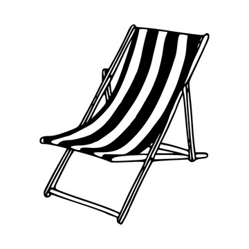 beach lounge chair vector