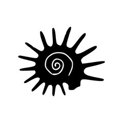 abstract spiked shell graphic