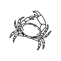 simple crab line art design