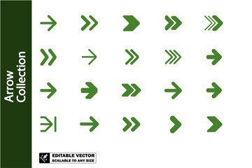 A collection of various black arrow icons pointing in different directions on a white background