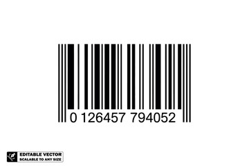 A barcode with black vertical lines and numbers below it on a white background in a close up view