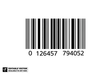 A barcode with black vertical lines and numbers below it on a white background in a close up view