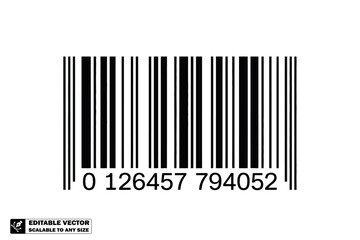 A barcode with black vertical lines and numbers below it on a white background in a close up view
