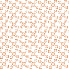 Abstract-Cartoon-Figure-Pattern-Orange