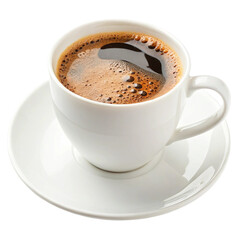 Obraz premium cup of coffee on white background