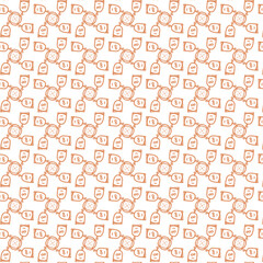 Abstract-Cartoon-Figure-Pattern-Orange