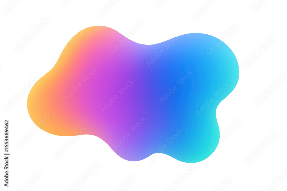 Poster modern colorful abstract background with fluid design and transparent png format, perfect for variou