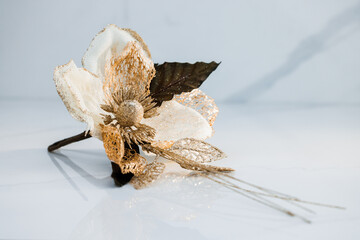 A beautifull decorative flower isolated on white background. High resolution image