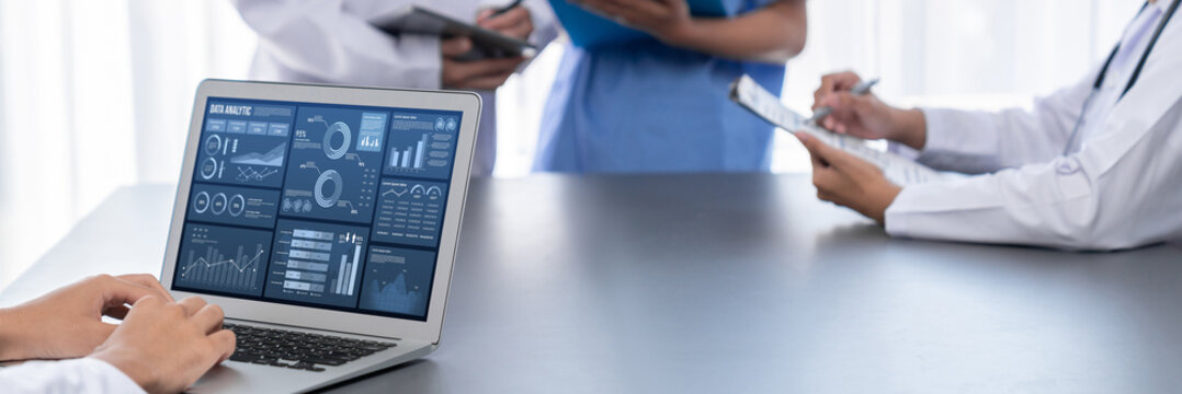 Business data dashboard provide business intelligence analytic for marketing strategy planning brisk with big data set to analyze customer demands and foreseeing business future - Powered by Adobe