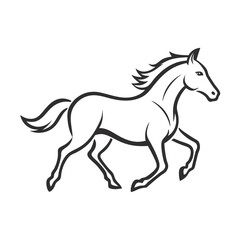 Obraz premium running-horse-outline-vector-singel-item-horse---j (4).eps