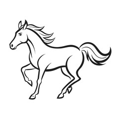 Obraz premium running-horse-outline-vector-singel-item-horse---j (6).eps