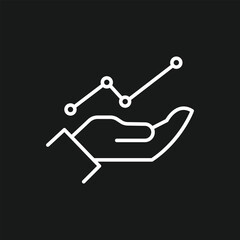 Business Growth and Financial Data Analysis Icon for Investment Strategy, Market Research, and Performance Reporting