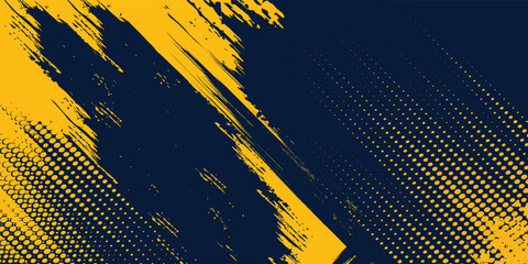 black and yellow abstract dirty grunge background modern halftone sport