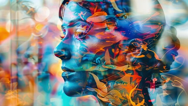 Soft focus turns the street art fair into a surreal dream world where creativity and imagination reign supreme.