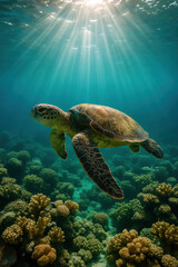Fototapeta premium green sea turtle