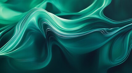 A vivid emerald green background with smooth flowing patterns