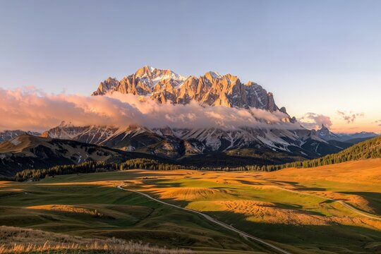 sunrise in the mountains