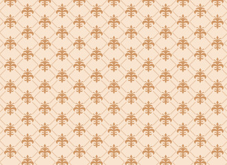Vintage Damask-Inspired Tile Ornamental Pattern for Backgrounds.