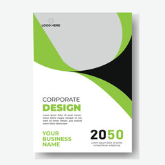Fototapeta premium Poster flyer pamphlet brochure cover design layout space for photo background, vector illustration template in A4 size. 