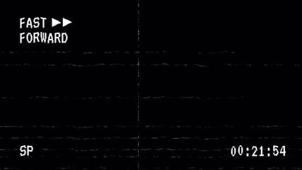 Video VHS tape fast forward overlay on Alpha channel. 4K Video - Powered by Adobe
