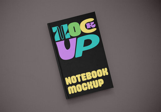 Minimalist Notebook Mockup. Background color change available.