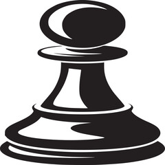 Black chess pawn piece illustration strategy game board game competition intelligence concept art design on transparent background silhouette