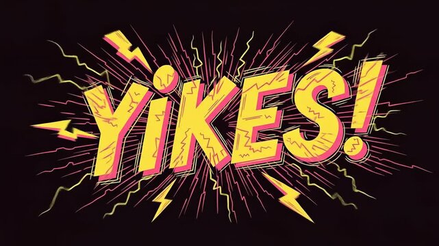 Vibrant yikes graphic design vector illustration