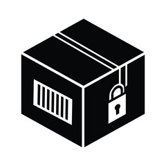 Shipping Parcel Container Vector Illustration, Isometric Shipping Container Vector for Global Logistics and Delivery, Delivery Cardboard Box Parcel Container Vector Icon