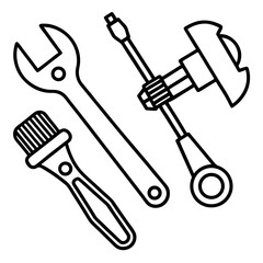 wrench and screwdriver